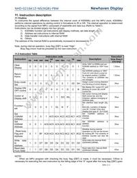 NHD-0216K1Z-NS(RGB)-FBW Datasheet Page 9