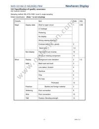 NHD-0216K1Z-NS(RGB)-FBW Datasheet Page 15