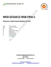 NHD-0216K1Z-NSB-FBW-L Datasheet Cover