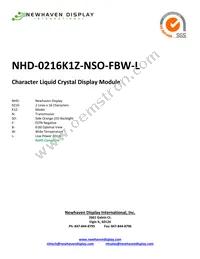 NHD-0216K1Z-NSO-FBW-L Datasheet Cover