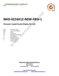 NHD-0216K1Z-NSW-FBW-L Datasheet Cover