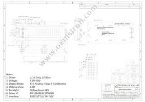 NHD-0216K3Z-FL-GBW-V3 Datasheet Page 3