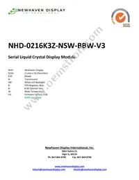 NHD-0216K3Z-NSW-BBW-V3 Datasheet Cover