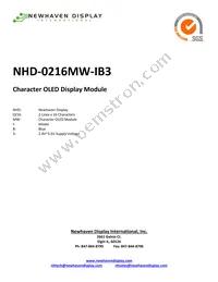 NHD-0216MW-IB3 Cover