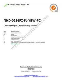 NHD-0216PZ-FL-YBW-PC Cover