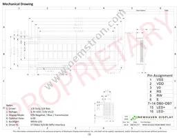 NHD-0216SZ-NSW-BBW-33V3 Datasheet Page 3