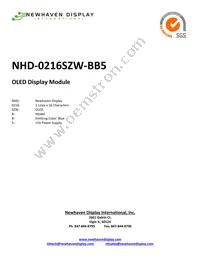 NHD-0216SZW-BB5 Cover