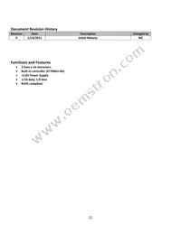 NHD-0216T2Z-FSY-YBW-P Datasheet Page 2