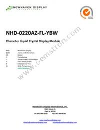 NHD-0220AZ-FL-YBW Datasheet Cover