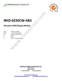 NHD-0220CW-AB3 Cover