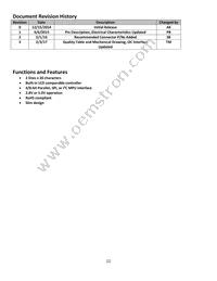 NHD-0220CW-AY3 Datasheet Page 2