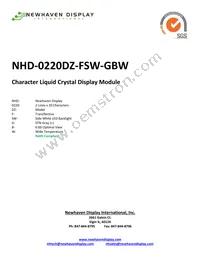 NHD-0220DZ-FSW-GBW Cover