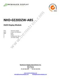 NHD-0220DZW-AB5 Cover