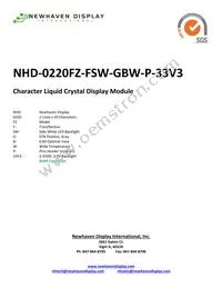 NHD-0220FZ-FSW-GBW-P-33V3 Datasheet Cover