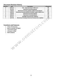 NHD-0220FZ-FSW-GBW-P-33V3 Datasheet Page 2