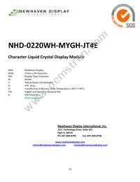 NHD-0220WH-MYGH-JT#E Datasheet Cover