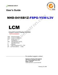 NHD-0416B1Z-FSPG-YBW-L-3V Datasheet Cover