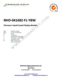 NHD-0416BZ-FL-YBW Datasheet Cover