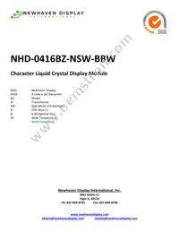 NHD-0416BZ-NSW-BBW Datasheet Cover