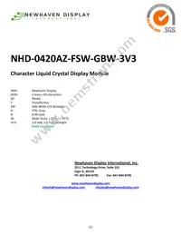 NHD-0420AZ-FSW-GBW-3V3 Datasheet Cover