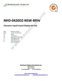 NHD-0420DZ-NSW-BBW Datasheet Cover