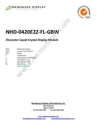 NHD-0420E2Z-FL-GBW Datasheet Cover