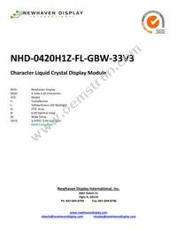 NHD-0420H1Z-FL-GBW-33V3 Datasheet Cover
