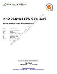 NHD-0420H1Z-FSW-GBW-33V3 Datasheet Cover