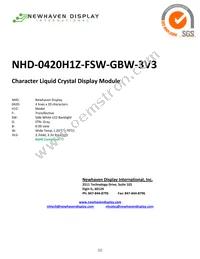 NHD-0420H1Z-FSW-GBW-3V3 Datasheet Cover