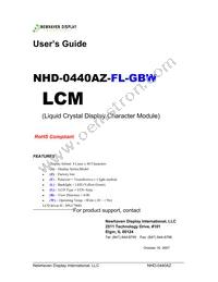 NHD-0440AZ-FL-GBW Datasheet Cover