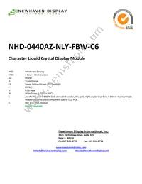 NHD-0440AZ-NLY-FBW Datasheet Cover