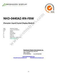NHD-0440AZ-RN-FBW Datasheet Cover