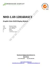 NHD-1.69-160128ASC3 Datasheet Cover