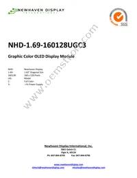 NHD-1.69-160128UGC3 Datasheet Cover