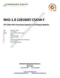 NHD-1.8-128160EF-CSXN#-F Datasheet Cover