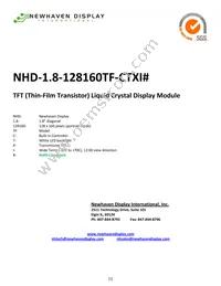 NHD-1.8-128160TF-CTXI# Datasheet Cover