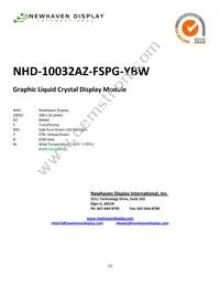 NHD-10032AZ-FSPG-YBW Datasheet Cover