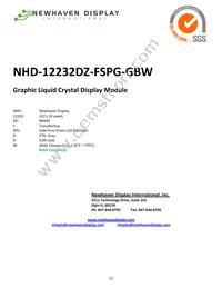 NHD-12232DZ-FSPG-GBW Datasheet Cover