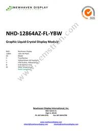 NHD-12864AZ-FL-YBW Datasheet Cover