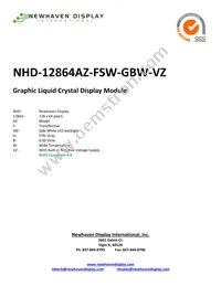 NHD-12864AZ-FSW-GBW-VZ Datasheet Cover