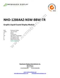 NHD-12864AZ-NSW-BBW Datasheet Cover