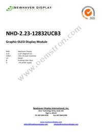 NHD-2.23-12832UCB3 Datasheet Cover