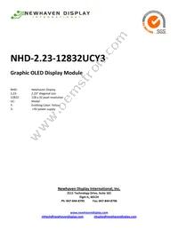 NHD-2.23-12832UCY3 Datasheet Cover