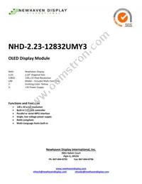 NHD-2.23-12832UMY3 Datasheet Cover