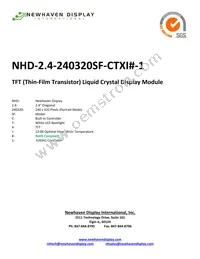 NHD-2.4-240320SF-CTXI#-1 Datasheet Cover