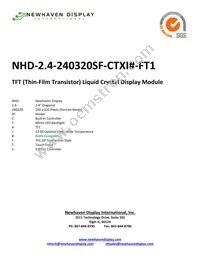 NHD-2.4-240320SF-CTXI#-FT1 Datasheet Cover