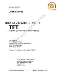 NHD-2.4-240320YF-CTXI#-T-1 Datasheet Cover