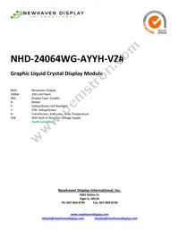 NHD-24064WG-AYYH-VZ# Datasheet Cover