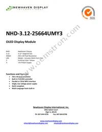 NHD-3.12-25664UMY3 Datasheet Cover