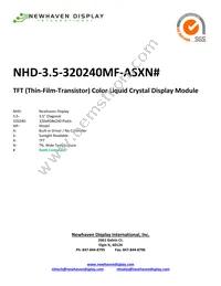 NHD-3.5-320240MF-ASXN# Datasheet Cover